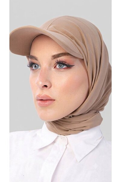 ALDAIYR Ready-Made Shawl Hijab with Hat and Bonnet Sandy