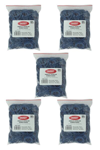 ekoset Blue Pack Packaging Money Rubber 40mm 5,000 Pieces