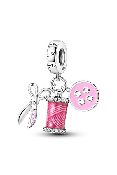 Choice KTC833 Pink Charms Original 925 Sterling Silver Heart Bow Perfume Bott...