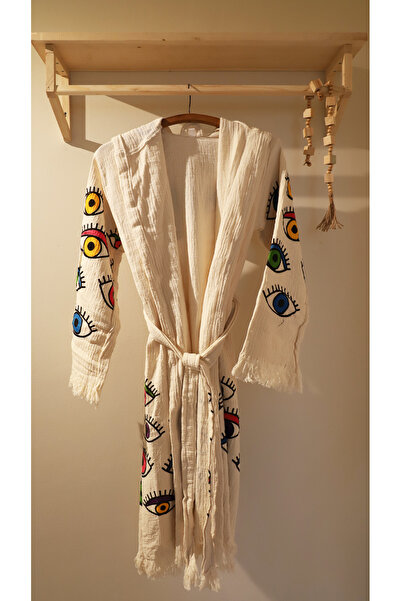 AQUATOLIA MUSLIN EYE BATHROBE -Cotton- Unisex Bathrobe