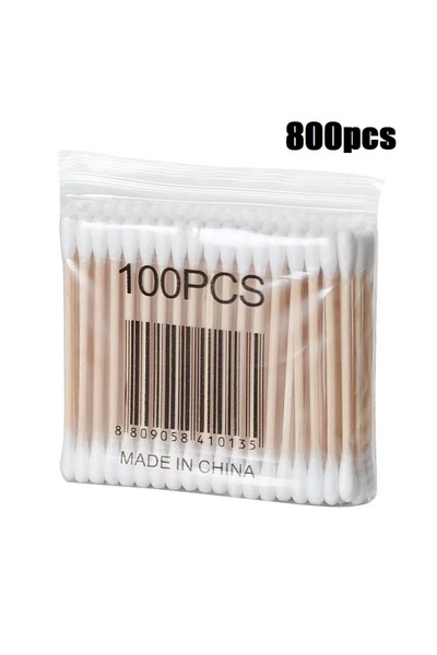 choice2 800 قطعة، 100/300/800 قطعة، أعواد قطن مزدوجة الرأس للاستخدام مرة واحد...
