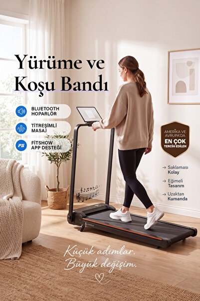 EN SİGA Titreşim Modlu Yürüme Bandı 2 Hp Led Ekranlı Motor Uzaktan Kumandalı Yürüme Pedi & Koşu Bandı