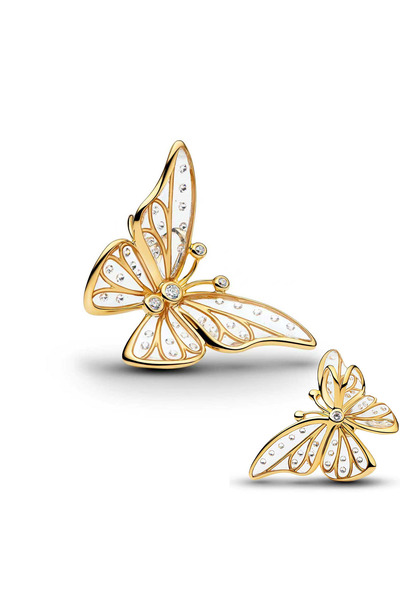 Choice21 AMC7365 925 Silver Glass Slipper Charm Pink Envelope Floral Tulip Go...