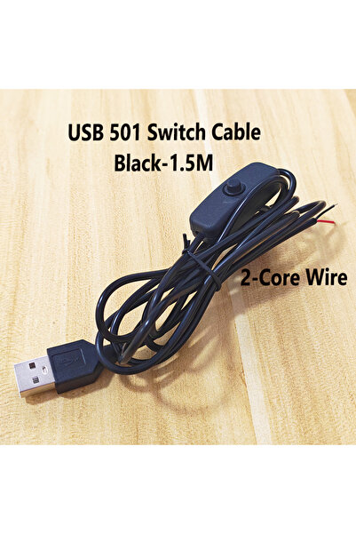 Choice1 5PCS D-Black 1.5M 1/2/5PCS USB Dimmer & On/Off Switch Cables Black/Wh...