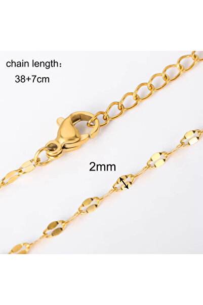 Choice27 Gold Color 1 10Pcs/Lot 45cm Stainless Steel Gold/Silve Color Chain N...