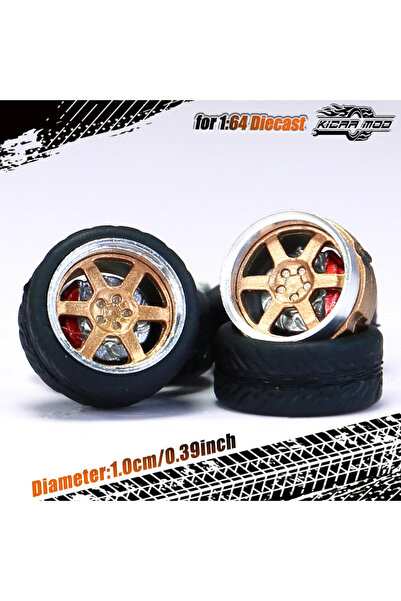 choice2 Bronze Kicarmod 1/64 Model Car ABS Wheels with Tire Brake Disc Metal ...