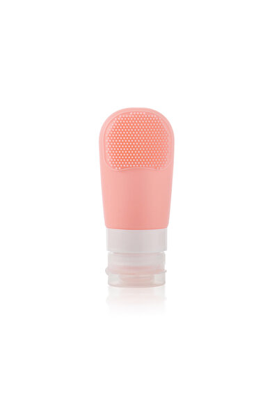 choice2 Pink 1Pc Silicone Suction Cup Dispensing Bottles (60ml), Soft Tube Sq...