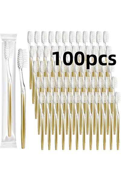 Choice 100 pieces 100 Individually Packaged Disposable Travel Toothbrushes, S...
