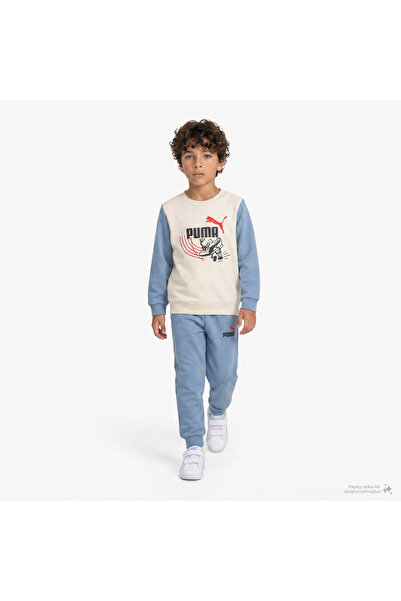 Puma Minicats Little Runners Kids Cream Tracksuit Set