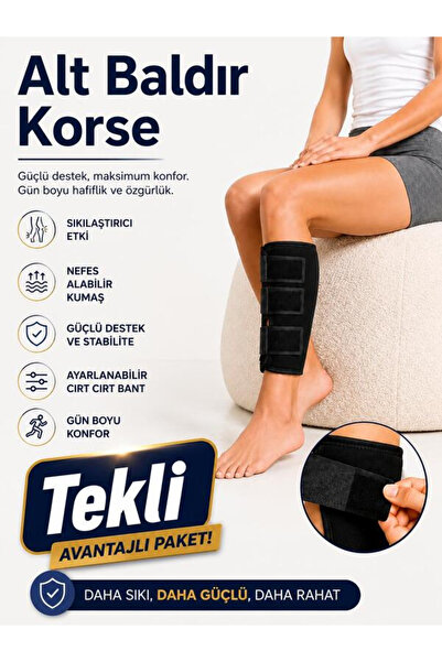 Ankaflex Ortopedik Ayarlanabilir Bacak Neopren Kompresyon Ayak Alt Baldır Kor...