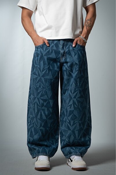 GRJ denim Crystal Fade Wide Leg Super Baggy Men's Jean Pants