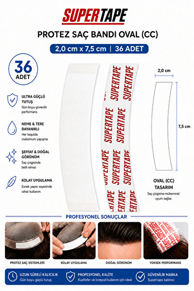 Xdeep Walker Tape Ultra Hold™ Protez Saç Bandı Oval (CC) 2,0 x 7,5 cm – 36 Adet