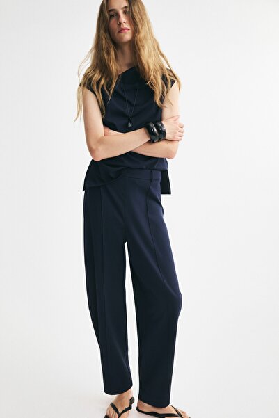 H&M Barrel Paçalı Jarse Pantolon