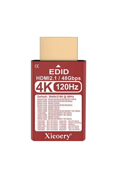 Choice 4K 120Hz (HDMI 2.1) HDMI 2.1 4K 120Hz HDR EDID Emulator, 8-Bit Deep Co...