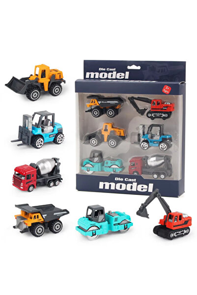 Choice5 B with blue box 6pcs/set Alloy Engineering Truck Loader Tractor Excav...