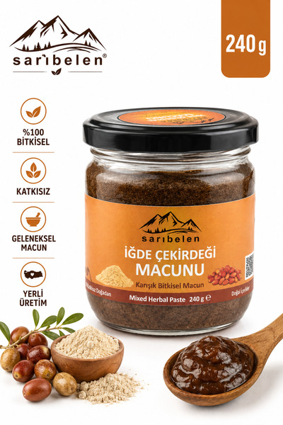 sarıbelen İğde Çekirdeği Unu Macunu 240 g – Bitkisel İçerikli Geleneksel Macun