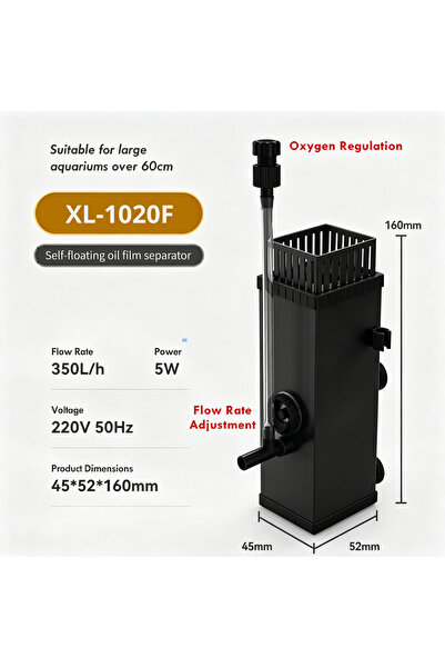 Choice3 Dlack 5W 3.5W Aquarium Surface Oil Skimmer Filter Mini Mute Auto Oil ...