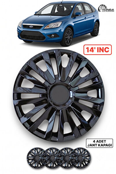 YONGA OTO AKSESUAR FORD FOCUS Jant Kapağı 14 İnç Kırılmaz 4'lü + 4 Amblem + 8...