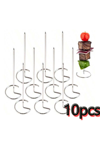 Choice Sliver 10pcs 10/20/30pcs Kabob Skewers Stainless Steel Sticks For Gril...