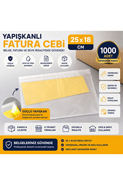 Ambalajistan YAPIŞKANLI FATURA CEBİ 25*18 1000 ADET