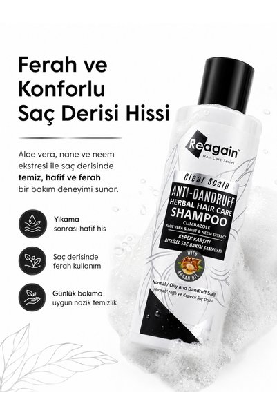 Reagain Sulfate-Free Anti-Dandruff Shampoo 3-Piece Cure Set 3X250 ml |   Climbazole |   Oily & Dandruff-Prone Scalp