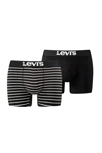 Levi's Ανδρικό Βίντατζ Ριγέ Μποξεράκι YD 2 τεμάχια 37149-0212-Μαύρο Κατάμαυρο...