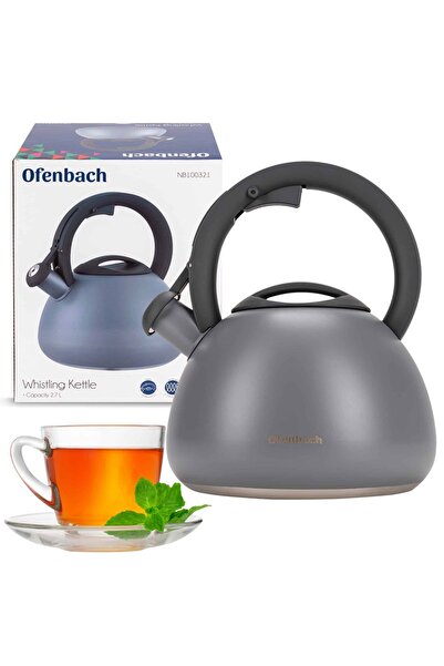 Ofenbach Simple traditional teapot with automatic whistle, 2.7 L