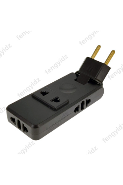 Choice black 4 in 1 Wall Outlet Extension Eu Electrical Socket 180 Degree Plu...