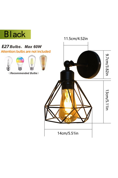 Choice black 1Pc black modern swing arm wall lamp E27 bulb base, suitable for...