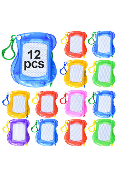 Choice 12pcs 6/12PCS Magnetic Drawing Board Erasable Writing Pad Mini Keychai...