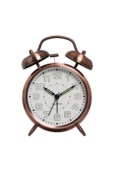Choice Luminous red copper 1pc 4.5 inch Retro Electroplating Metal Alarm Cloc...