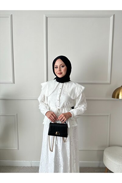 ensade Nishh Brode Lined Skirt and Blouse Set