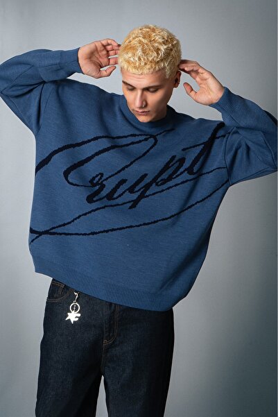 Crupt Studio Blue Crupt Nightfall Knit Men's Sweater