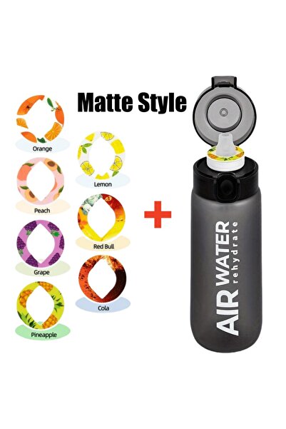 Choice 750ml 7 rings Matte Black 750ml/25oz Fruit Flavor Water Bottle 0 Sugar...
