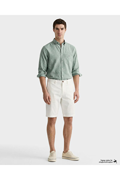 Gant Erkek Beyaz Relaxed Fit Chino Şort