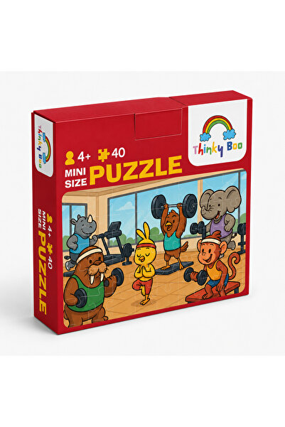 Thinky Boo Spor Takımı Mini Puzzle 40 Parça 3-7 Yaş Eğitici Çocuk Puzzle Yapboz