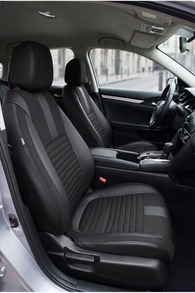 Panda Kılıf غطاء مقعد السيارة من القماش مخصص لسيارة PANDA HONDA CIVIC FC 5 مت...