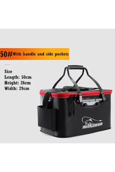 Choice 50cm 35L Folding Live Fish Bucket EVA Thickened Fish Bucket Portable W...