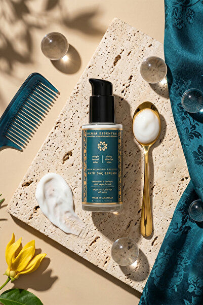 Densa Essential Aktif Saç Serumu 50 ml | Biberiye, Hyalüronik Asit, Jojoba | Hacim Veren Durulanmayan Serum