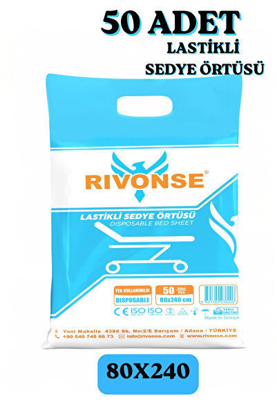 Rivonse Yeni Nesil Lastikli Beyaz Sedye Örtüsü - 50'li