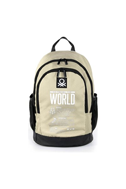 Benetton School Backpack Double Compartment 3838