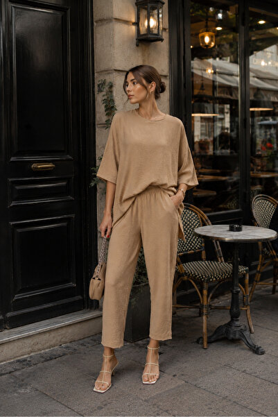 soBasic Biscuit Lenjerie Viscoza Set Dublu Confort