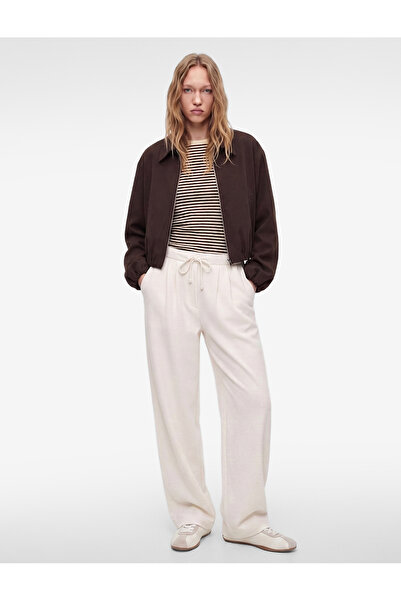 Koton Viscose Blended Long Sleeve Zipper Shirt
