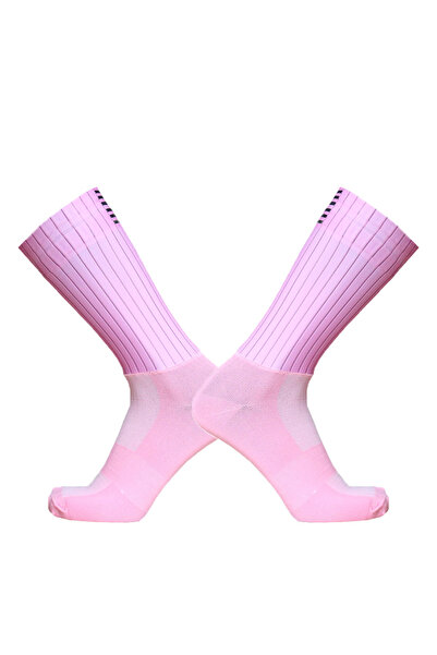 Choice RABU-048-pink Pro Team Aero Cycling Socks Anti Slip Seamless Silicone ...
