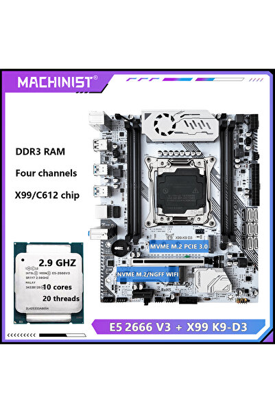 Choice1 Motherboards None MACHINIST X99 K9-D3 Motherboard Kit C612 Chip Optio...