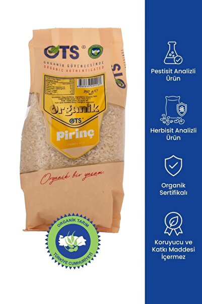OTS Organik Pirinç 750 gr (Organik Sertifikalı, Pestisit Analizli)