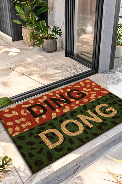 Decovetro Koko Paspas Ding Dong Patterned Koko Door Mat 40 X 60 cm