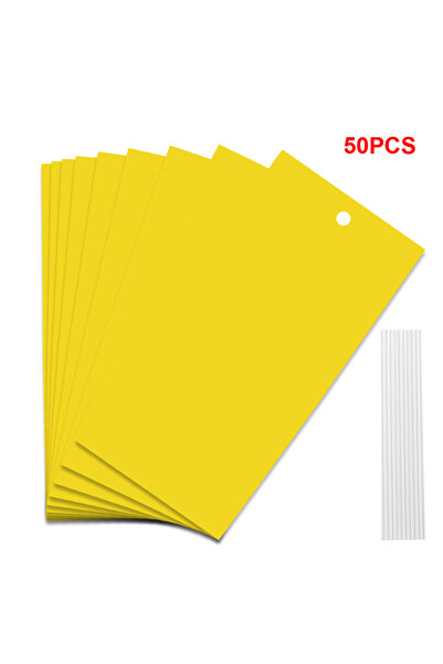 Choice 50pcs 30/50 pcs Yellow Double-sided Flying Insect Catching Control Sti...