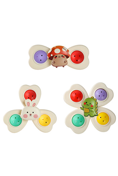 Choice mushrooms Suction Wheel Fun Rotating Toy Multi-Scene Playable Compact ...