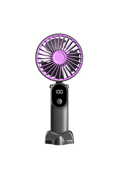 Choice Grey Portable MiNi USB Fan with 6 Speeds and Digital Display Foldable ...